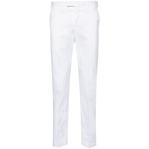 PTトリノ メンズ カジュアルパンツ ボトムス Slim-cut cotton chino trousers White|asty