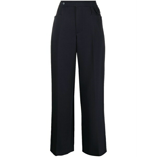 ロウ クラシック レディース カジュアルパンツ ボトムス Pocket-point wide-leg trousers Blue|asty