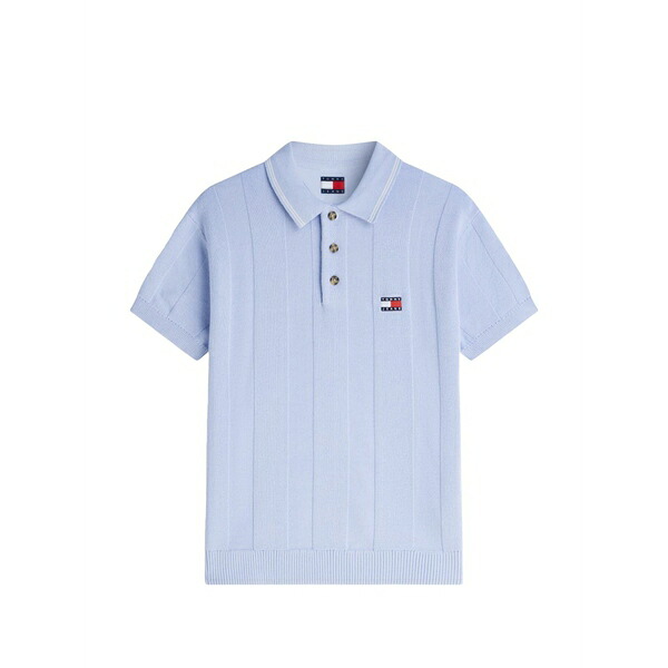 トミー ヒルフィガー メンズ ポロシャツ トップス Logo-patch polo shirt Blue｜asty