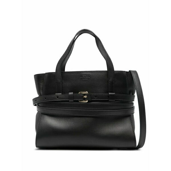 モスキーノ レディース トートバッグ バッグ Small tie me buckle-belt tote bag Black｜asty