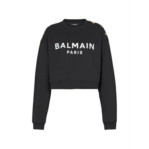 バルマン レディース ニット&セーター アウター Logo sweatshirt Black|asty