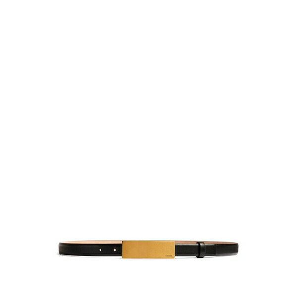 カイト レディース ベルト アクセサリー Berlin belt in black leather with antique gold Black｜asty 114,900円