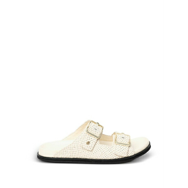 ボス レディース サンダル シューズ Woven buckle-fastening sandals Neutrals|asty