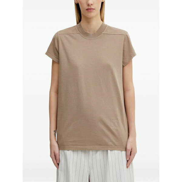リックオウエンス レディース Tシャツ トップス Small level seam-detail t-shirt Brown｜asty