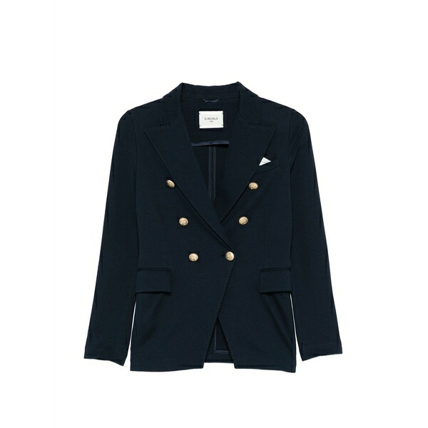 チルコロ1901 レディース ジャケット＆ブルゾン アウター Double-breasted blazer Blue｜asty