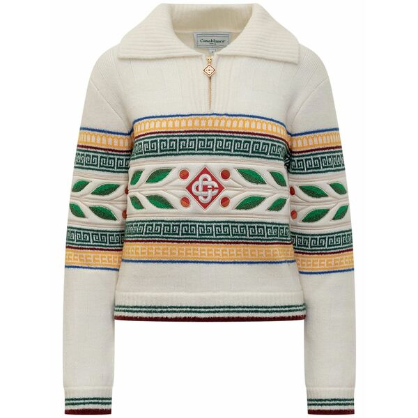 カサブランカ レディース 編み物\u0026スウェーター アウター Laurel jumper White