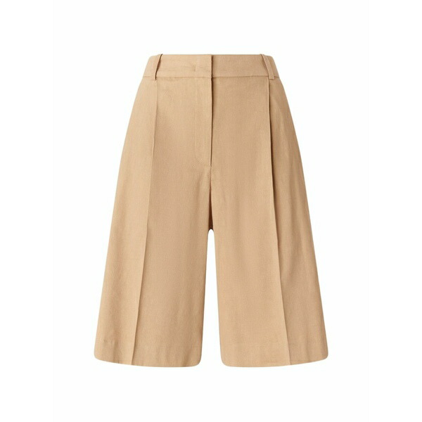 ピンコ レディース カジュアルパンツ ボトムス Pleated linen shorts Brown