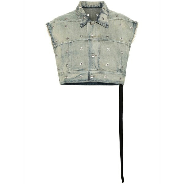 リックオウエンス レディース 上衣＆上衣 アウター Jumbo worker denim waistcoat Blue