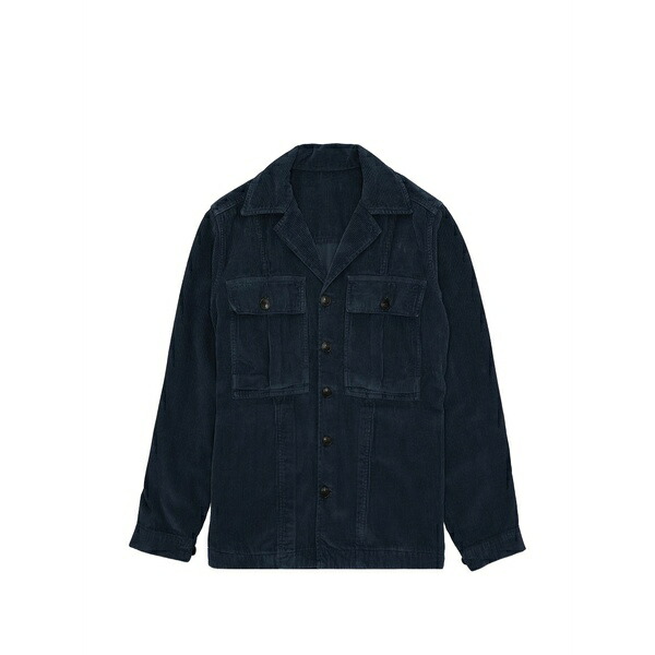 フォルテラ メンズ ジャケット&ブルゾン アウター Solomon corduroy overshirt Blue|asty
