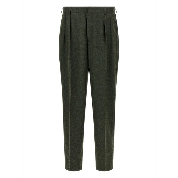 地下室 部屋の入り口 メンズ 心地好いズボン下 ボトムス Pleated pin-tuck trousers Grey