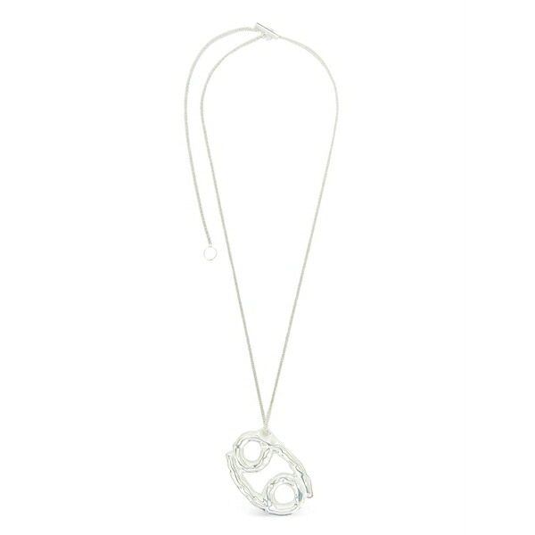 ジル・サンダー メンズ 首飾り・チョー鉄道車両 佩び物 Zodiac-pendant silver necklace Silver