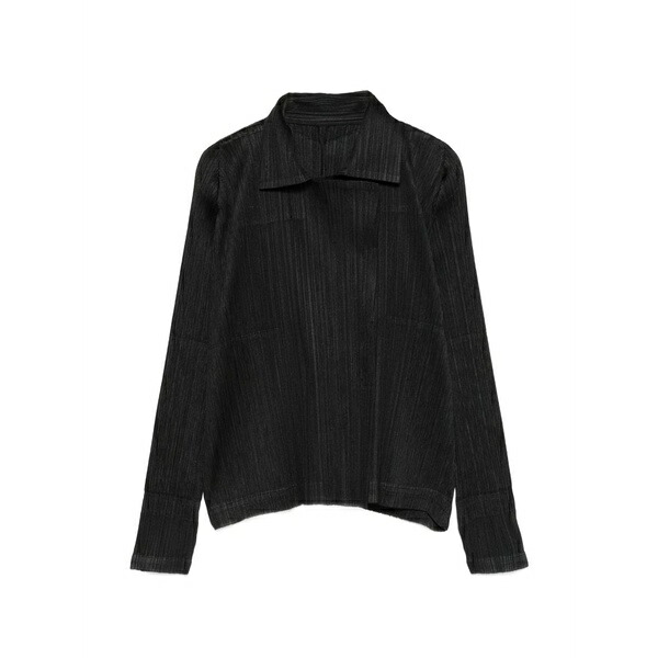 筋目 プリーズ イッセイ ミヤケ レディース 上衣＆上衣 アウター Pleated collar jacket Black