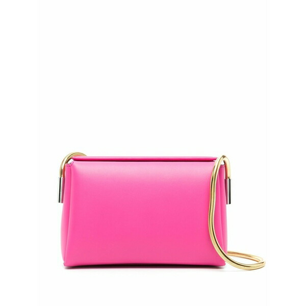 マルニ レディース ショルダーバッグ 御徒面子 Round snake chain leather shoulder bag Pink