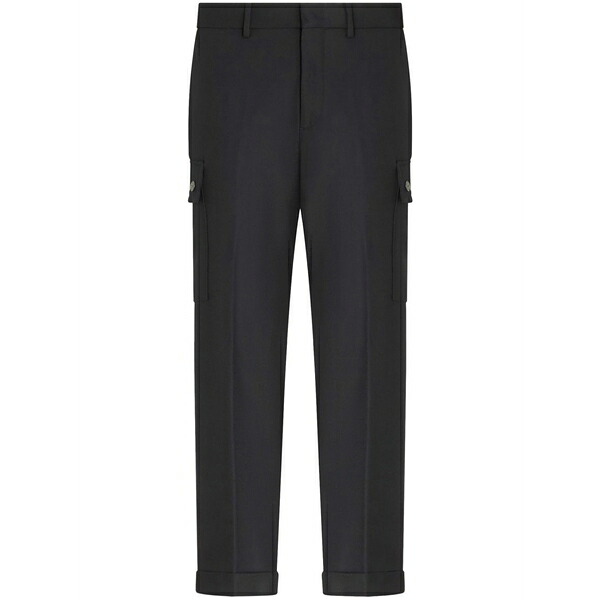 エトロ メンズ 心地好いズボン下 ボトムス Cargo-pockets wool tapered trousers Grey
