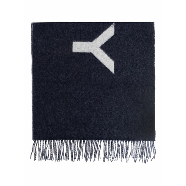 バリー メンズ えり巻き・袈裟・えり巻き 付属物 Fringed logo scarf Blue