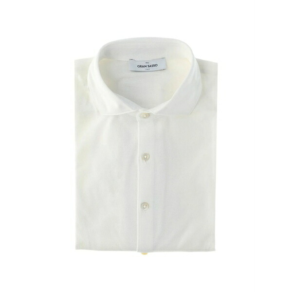 グランサッソ メンズ シャツ トップス Buttoned cotton shirt Neutrals｜asty 30,420円