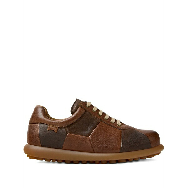 カンペール レディース スニーカー シューズ Pelotas twins leather panelled lace-up sneakers Brown｜asty