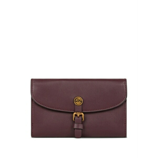 エトロ レディース 銭入れ 添え物 Pegasus buckle wallet Red