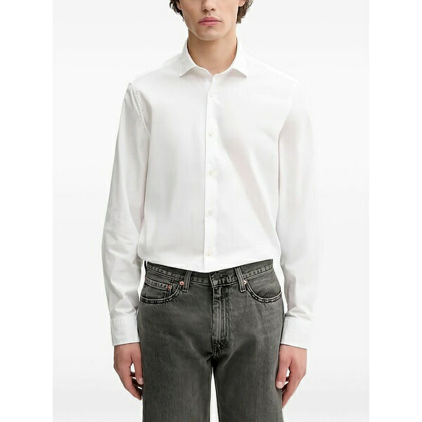 マルコポーロ メンズ シャツ トップス Buttoned shirt White｜asty