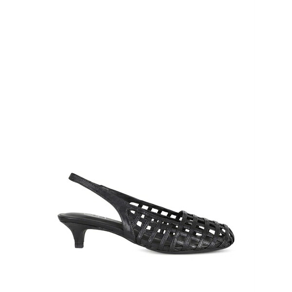 木灰 レディース パンプス シューズ Enji cage-construction slingback pumps Black