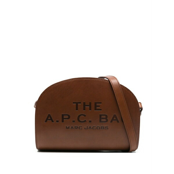 アーペーセー レディース ショルダーバッグ バッグ Embossed satchel Brown