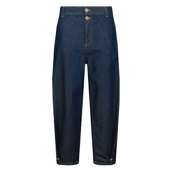 リュージョー レディース ジーンズズボン下 ボトムス Button-fastening balloon jeans Blue