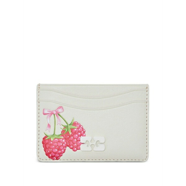 ガニー レディース 札入れ 佩び物 Strawberry-print cardholder Neutrals