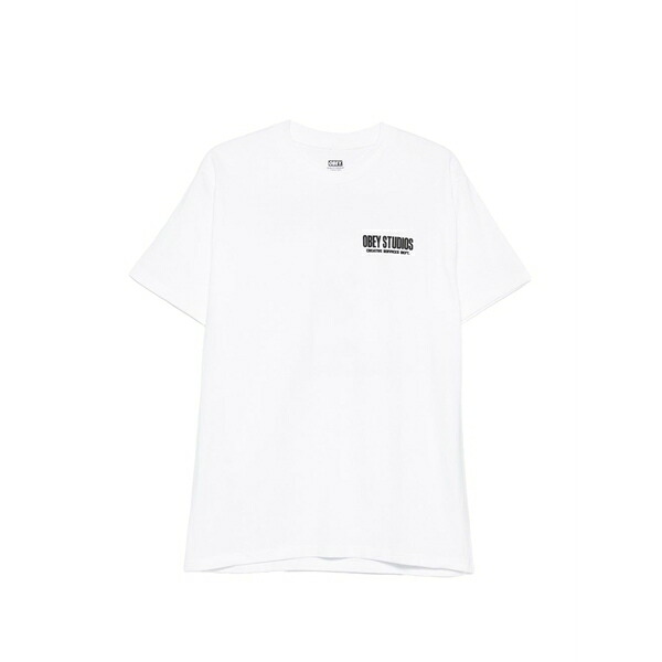 オベイ メンズ プルオーバー トップス Studios graphic t-shirt White