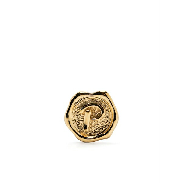 マリア ブラック レディース ピアス＆イヤリング アクセサリー Pop letter p coin Gold｜asty