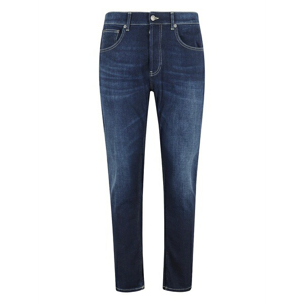 ドンダップ メンズ デニムパンツ ボトムス Faded-wash cotton jeans Blue｜asty