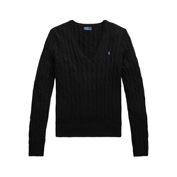 ラルフローレン レディース 編み物\u0026スウェーター アウター Cotton sweater Black