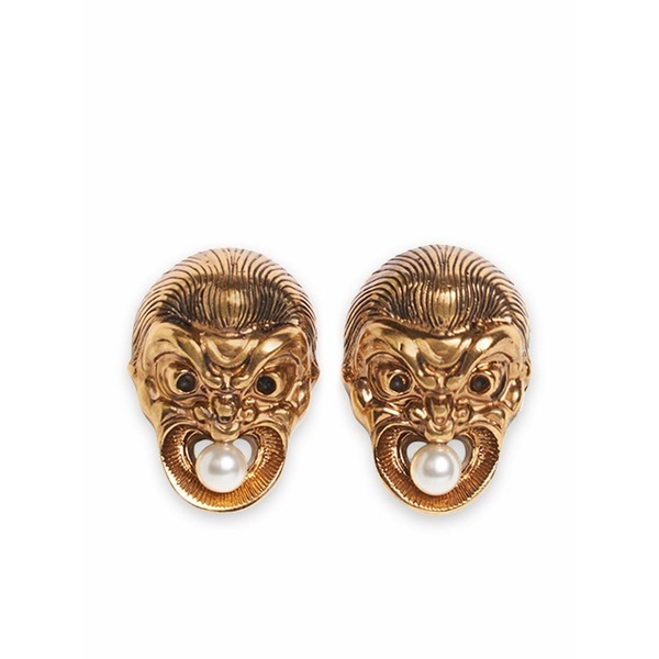エトロ レディース ピアス&イヤリング アクセサリー Masks pearl earrings Gold|asty