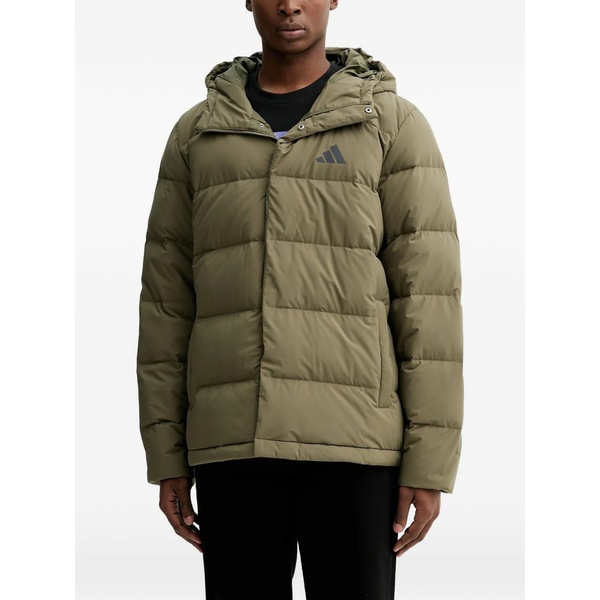 アディダス メンズ 上衣＆上衣 アウター Hooded padded jacket Green