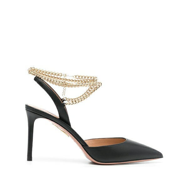 アクアズーラ レディース パンプス シューズ Flash 95粍 leather pumps Black
