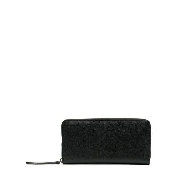 マルタンマルジェラ レディース 銭入れ 添え物 Four-stitch zip-around wallet Black