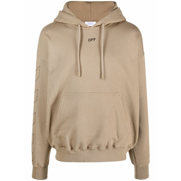 象牙色 メンズ パーカー・スウェットシャツ アウター Off stitch cotton hoodie Neutrals