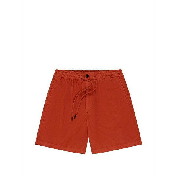 投げること御召しもの メンズ 心地好いズボン下 ボトムス Drawstring velvet regular fit shorts Orange