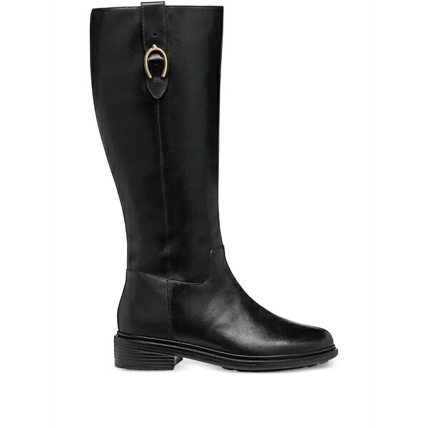 ジェオックス レディース ブーツ シューズ 40粍 walk pleasure buckled knee-high boots Black