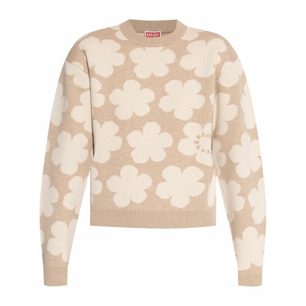 ケンゾー レディース 編み物\u0026プルオーバー アウター Logo sweater Neutrals