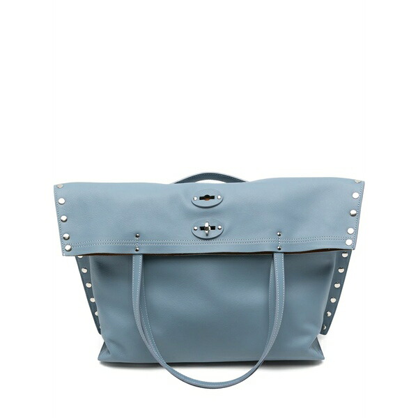 ザネラート レディース トートバッグ バッグ Medium saeta stud leather tote bag Blue