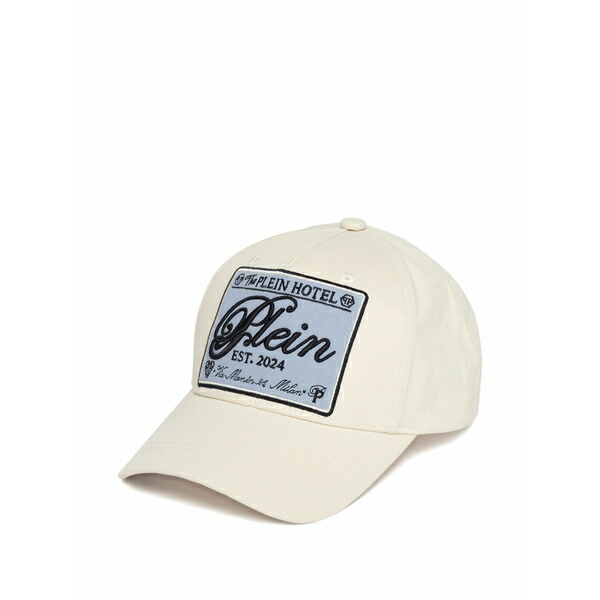 フィリップ飾り気のない メンズ 鳥打ち帽 付属物 Embroidered-patch baseball cap Neutrals