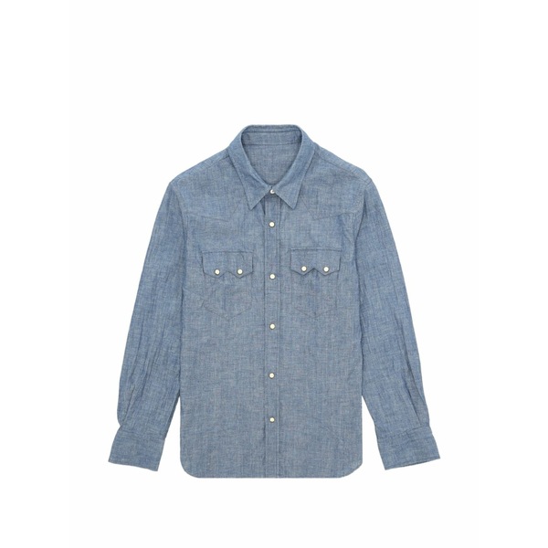 フォルテラ メンズ シャツ トップス Smith chambray western buttoned shirt Blue|asty