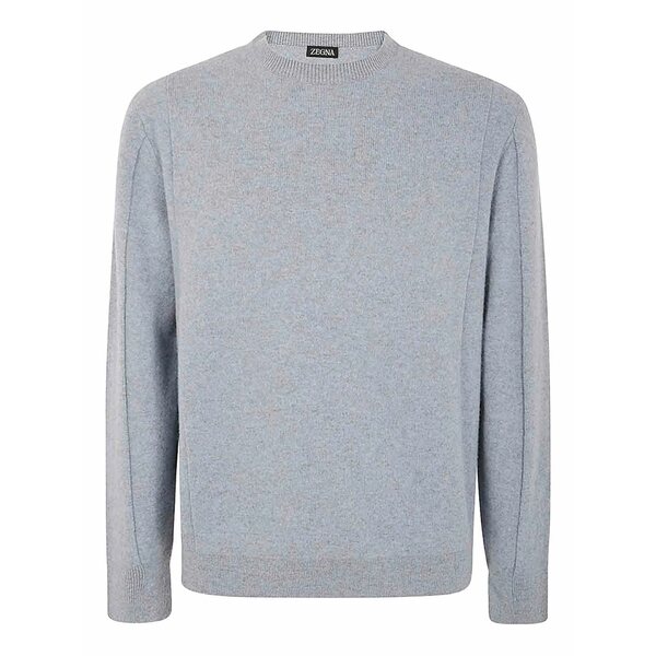 ゼニア メンズ 編み物\u0026プルオーバー アウター Round-neck sweater Grey