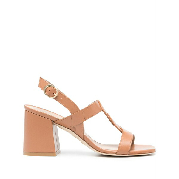 スチュアート ワイツマン レディース サンダル シューズ Ibiza 75mm leather sandals Brown｜asty
