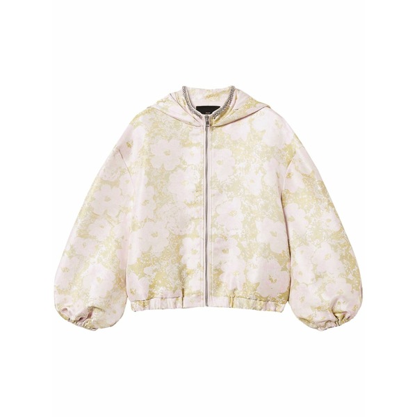 ツインセット レディース ジャケット＆ブルゾン アウター Embroidered jacquard bomber jacket Neutrals｜asty