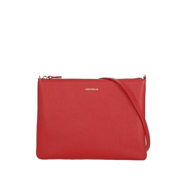 コチネレ レディース クラッチペダル御徒面子 御徒面子 Logo-print leather clutch bag Red