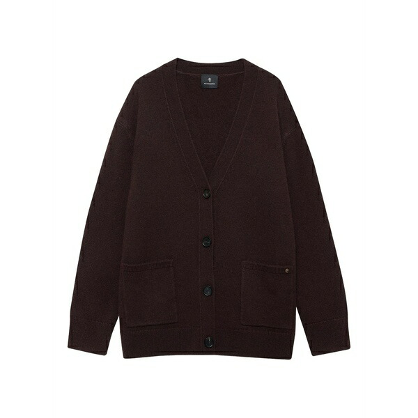 アニービン レディース ジレー アウター Buttoned pocket cardigan Brown