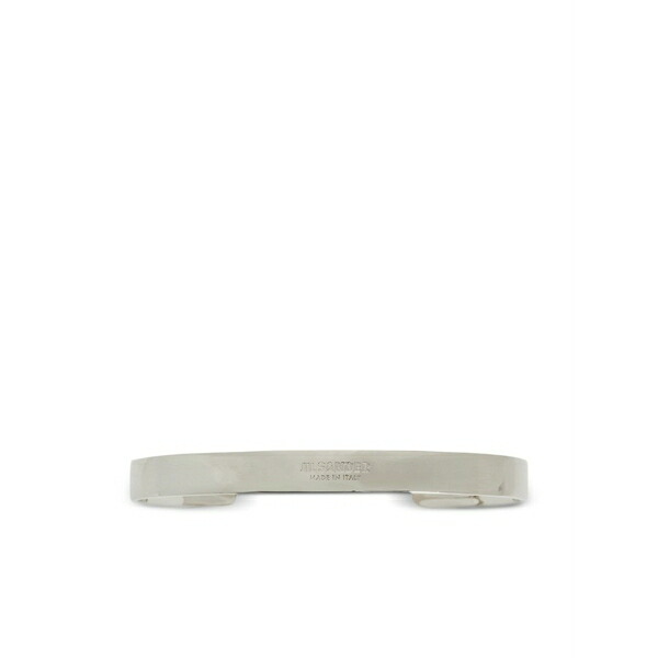 ジル・サンダー メンズ ブレスレット・バングル・アンクレット 付属物 Logo-engraved bracelet Silver