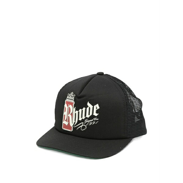 ルード メンズ かぶり笠 添え物 Logo-graphic trucker cap Black