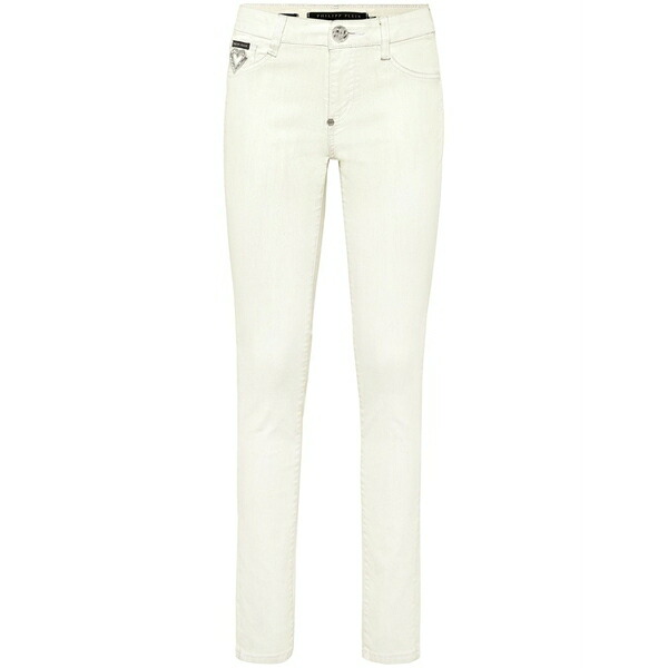 フィリッププレイン レディース デニムパンツ ボトムス Crystal-heart jeans Neutrals